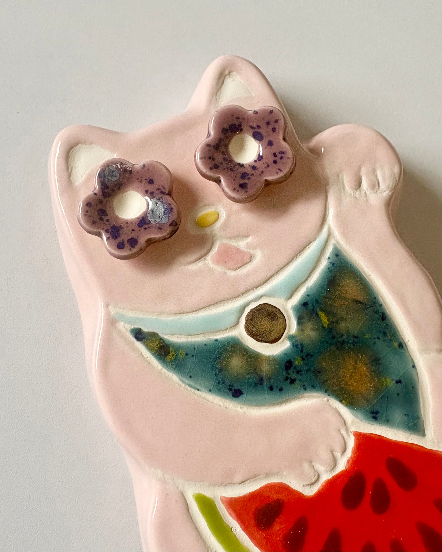 Lucky Cat Wall Hanging Jiggly