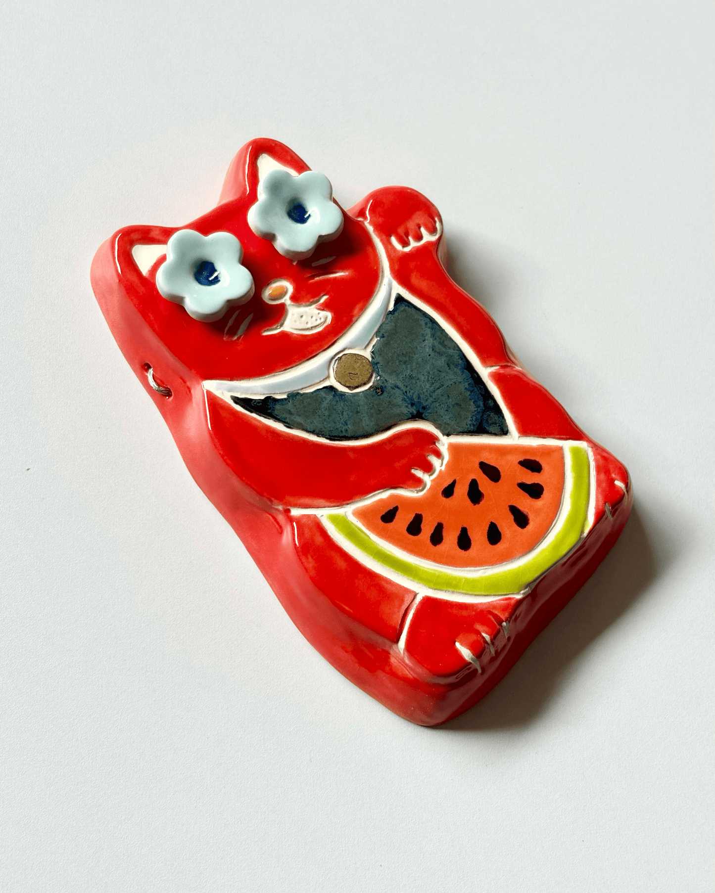 Lucky Cat Wall Hanging Watermelon - Panda