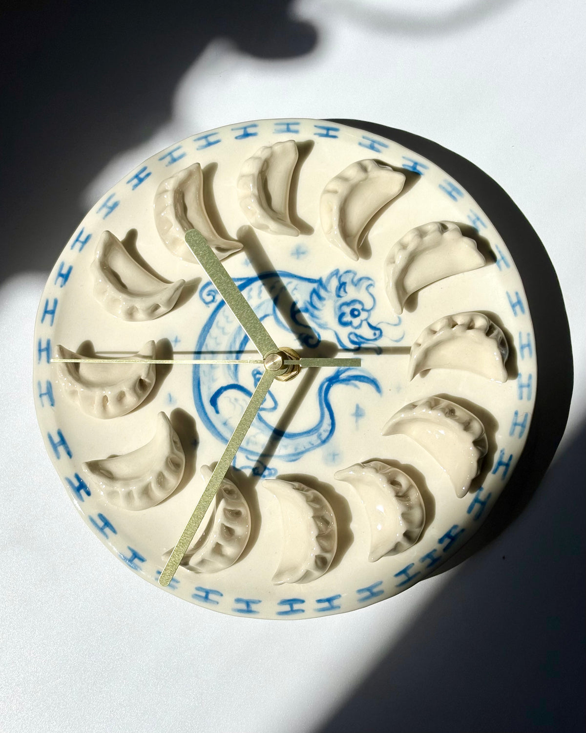 Ceramic Dumpling Clock Dragon 02