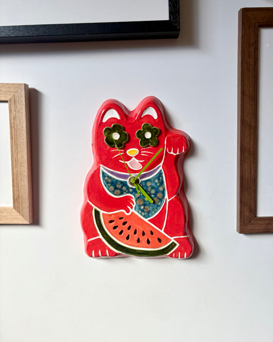 Lucky Cat Clock