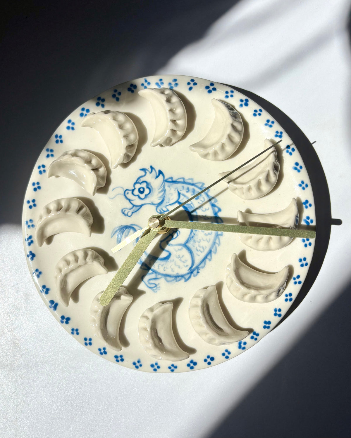 Ceramic Dumpling Clock Dragon 01
