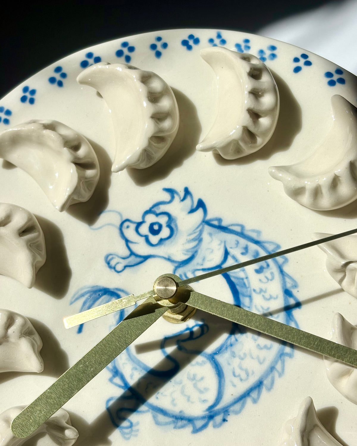Ceramic Dumpling Clock Dragon 01