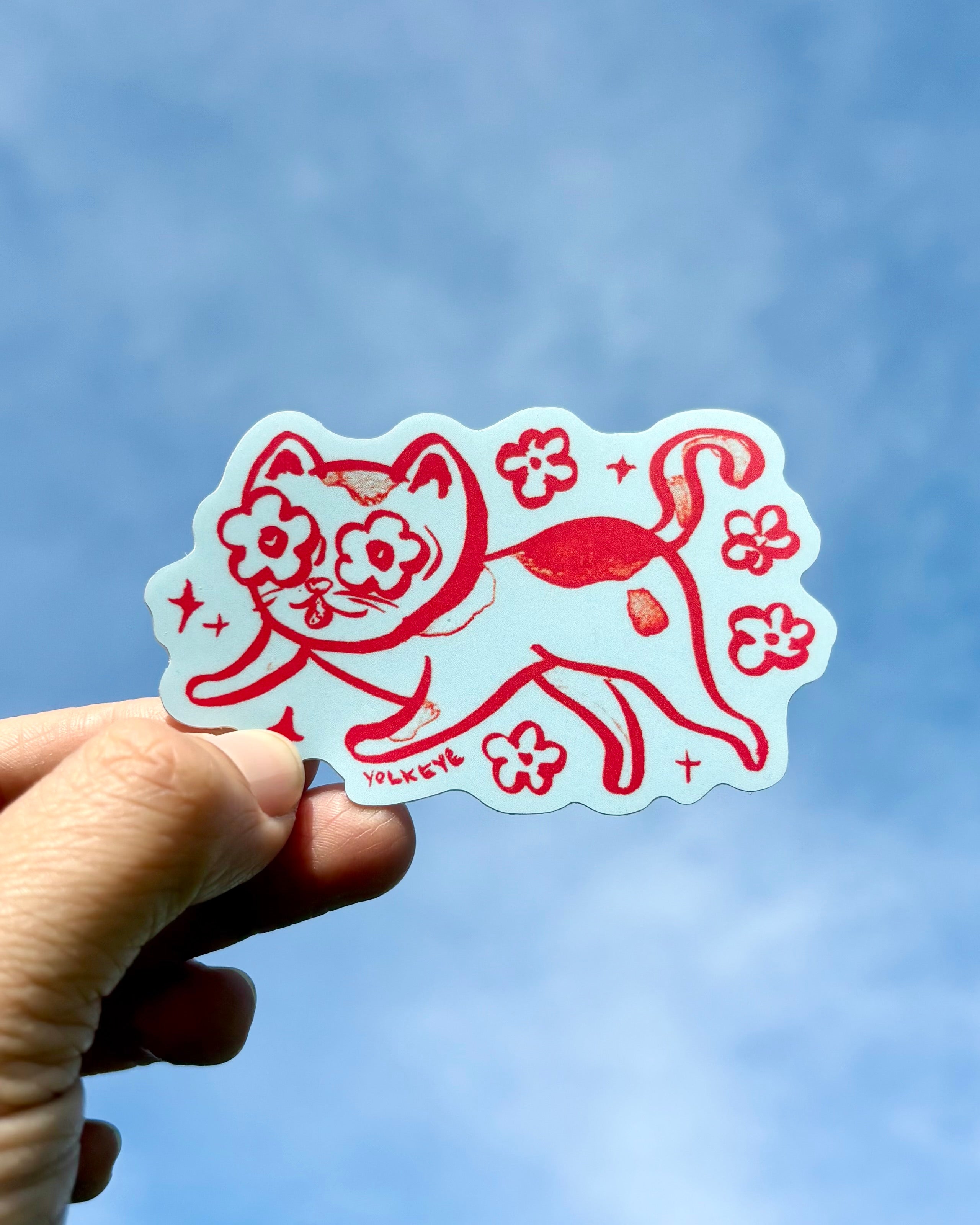Kitty Sticker – Yolkeye