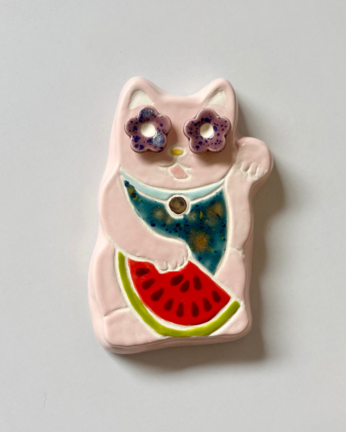 Lucky Cat Wall Hanging Jiggly