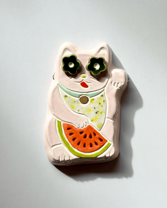 Lucky Cat Wall Hanging - Pink