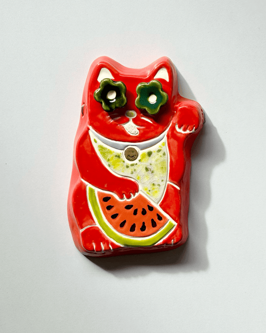 Lucky Cat Wall Hanging Watermelon - Eevee